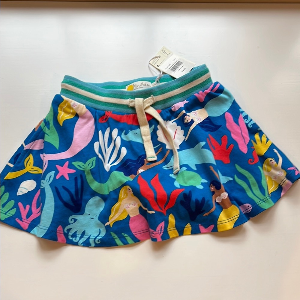 Colorful Mermaid Print Kids Skirt